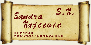 Sandra Najčević vizit kartica